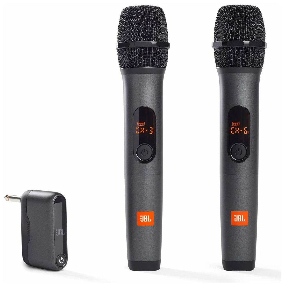 Микрофон беспроводной JBL Wireless Microphone Set, разъем: jack 6.3 mm, черный, 2 шт