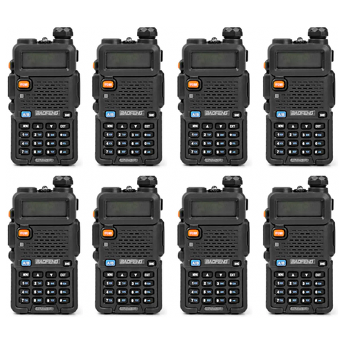 Комплект раций Baofeng UV-5R/8, чёрный сзу стакан разъемное для рации baofeng uv 5r чёрный