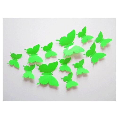 Интерьерная наклейка Бабочки светло-зеленый 3D