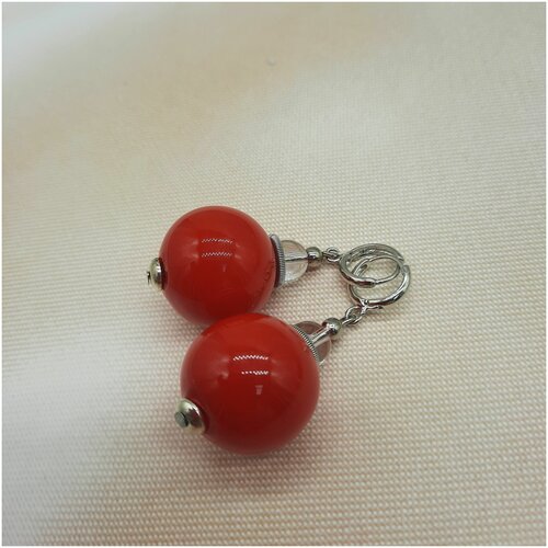 Серьги PJ Murano, стекло, муранское стекло, красный