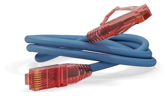 Hyperline Патч-корд UTP 5E категории 0.3м Hyperline PC-LPM-UTP-RJ45-RJ45-C5e-0.3M-LSZH-BL синий