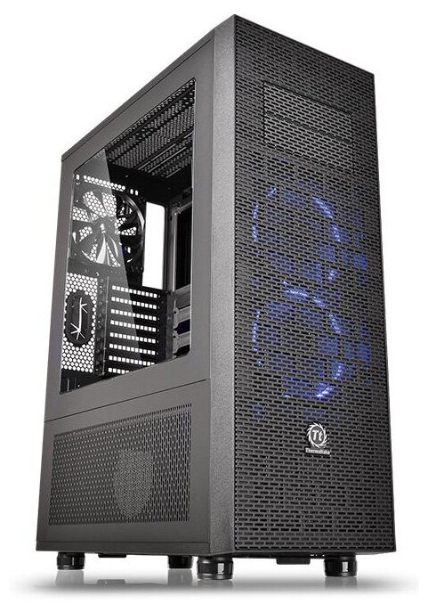 Корпус ATX Thermaltake Core X71 TG, Full-Tower, без БП, черный [ca-1f8-00m1wn]