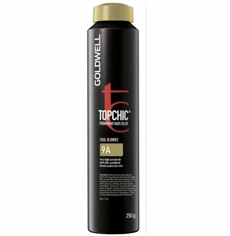 Goldwell Topchic стойкая крем-краска для волос, 9A очень светло-русый пепельный, 250 мл