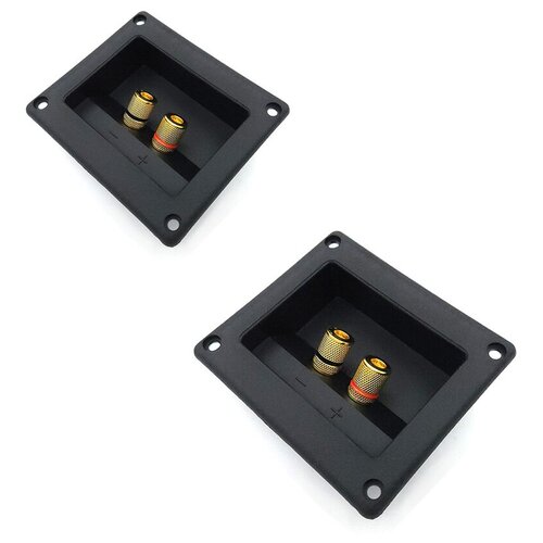 Терминалы аудио квадратные 90х78 мм металл позолоченный 1-723G 2 шт 63000₽