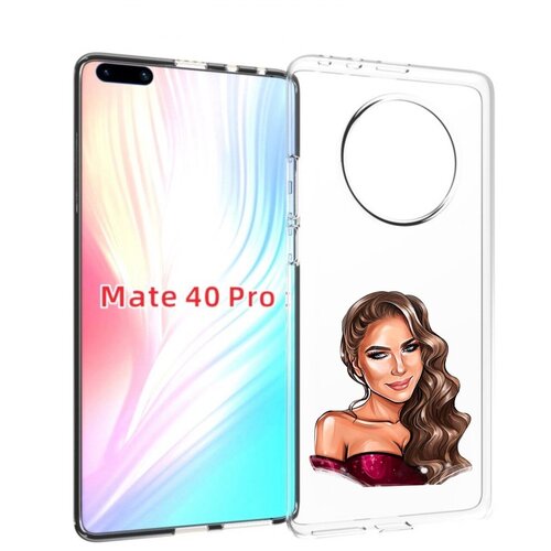 Чехол MyPads девушка-с-улыбкой женский для Huawei Mate 40 Pro (NOH-NX9) задняя-панель-накладка-бампер чехол mypads пуп невесты женский для huawei mate 40 pro noh nx9 задняя панель накладка бампер