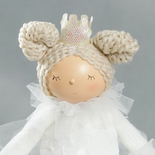 фото Кукла интерьерная "принцесса в белом наряде, с сердцем" 43х18х19,5 см 7330141 . всёкуплю