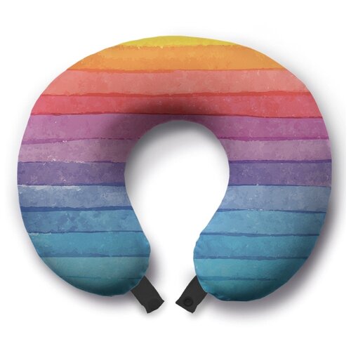 фото Подушка для шеи ambesonne красочные оттенки радуги, разноцветный