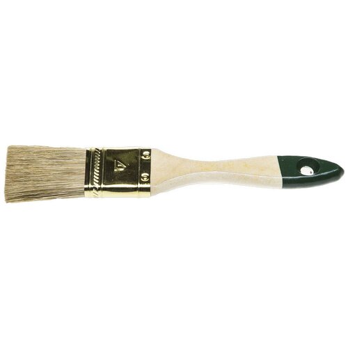 Кисть плоская STAYER ″LASUR-STANDARD″, смешанная (натуральная и искусственная) щетина, деревянная ручка, 38мм