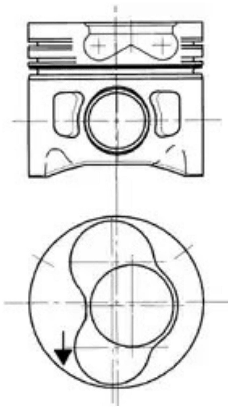 Поршень Dm.81.00x2.5x2.0x3.0 +0.50 [3-5Цил] KOLBENSCHMIDT арт. 99743720