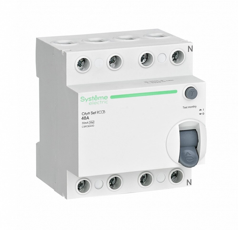 Выключатель дифференциального тока УЗО 40А 4P 30мА Тип-AC City9 Set Systeme Electric