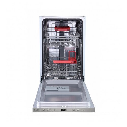 Встраиваемая посудомоечная машина LEX PM 4543 B, узкая, ширина 44.8см, полновстраиваемая, загрузка 9 комплектов