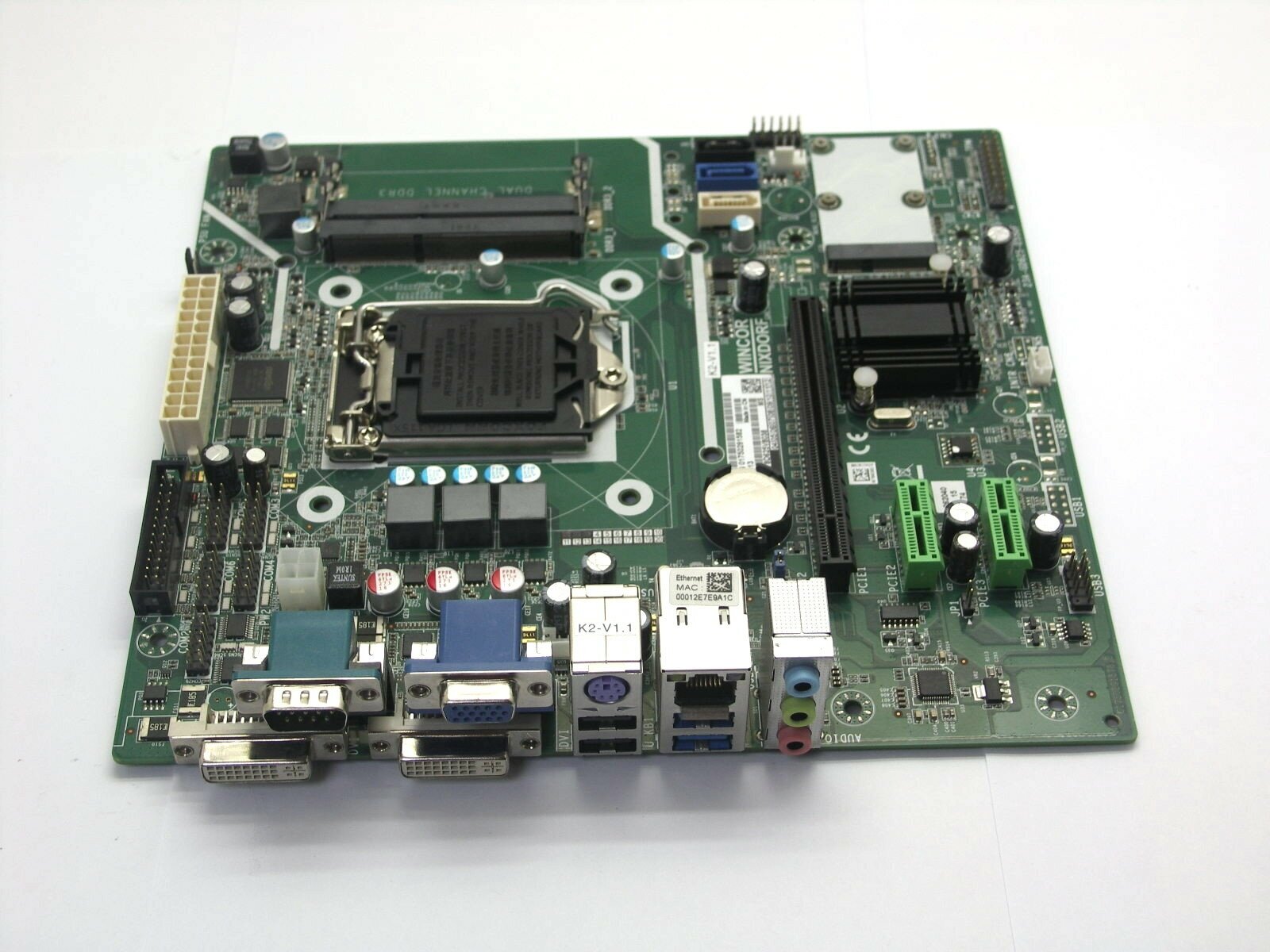 Материнская плата S-1150 Wincor Nixdorf K2-V1.1 H81/2xSoDIMM DDR3/Lan/USB3.0/2xDVI/VGA/6xCOM/uATX (без планки)