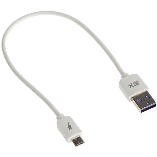 Data-кабели Exployd Кабель Exployd EX-K-1388, microUSB - USB, 2.4 А, 0.25 м, силиконовая оплетка, белый usb кабель exployd microusb круглый цвет белый длина 1м 2a rash