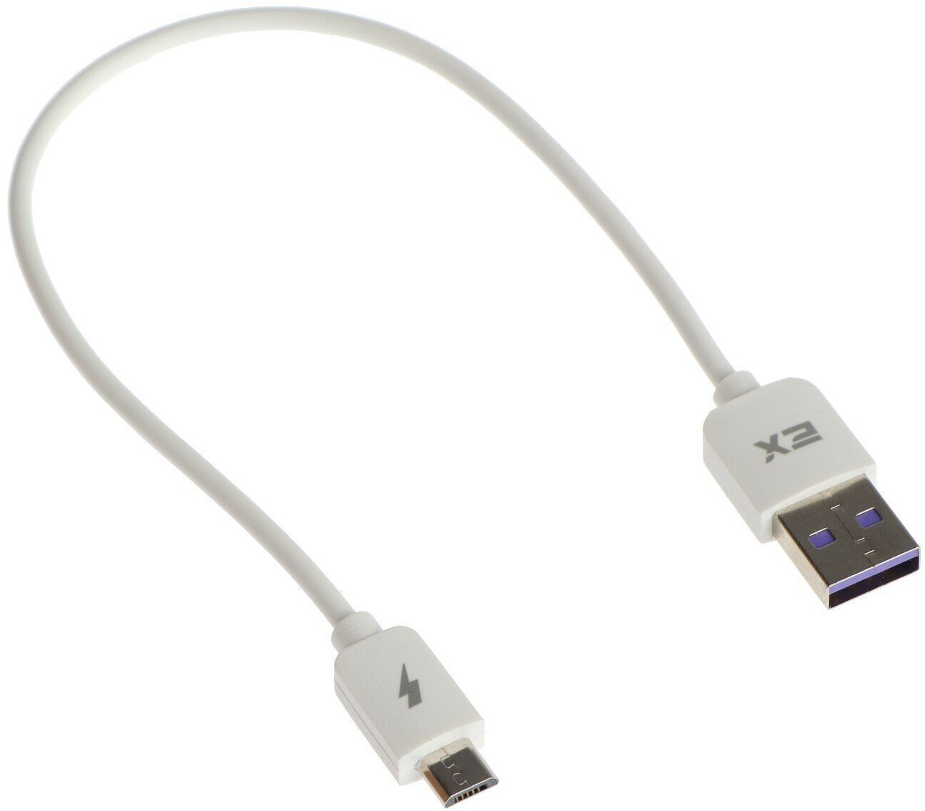 Data-кабели Exployd Кабель Exployd EX-K-1388 microUSB - USB 2.4 А 0.25 м силиконовая оплетка белый