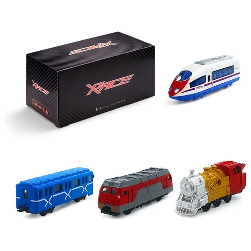 фото Детский игровой набор металлических машинок serinity toys, поезда
