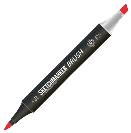 Маркер Sketchmarker Brush двухсторонний на спирт.основе цв.R62 Красная помада