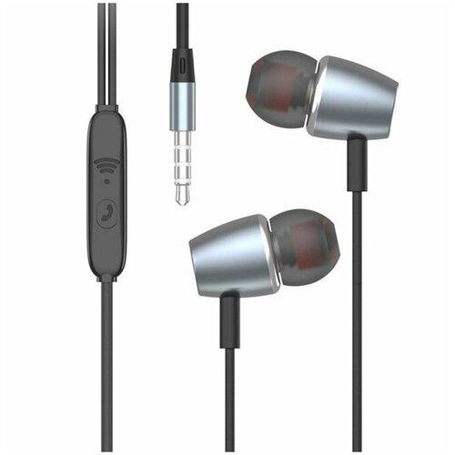 Проводные наушники с микрофоном внутриканальные SKYDOLPHIN SR24 35 Jack серый 1 шт 40900₽