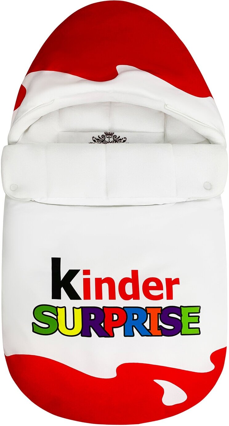Конверт на выписку CherryMom "Kinder Surprise" Red Classic Флис Деми, 24751-D-CHM — фото 1