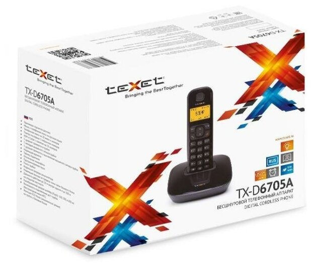 Радиотелефон DECT Texet TX-D6705A черный