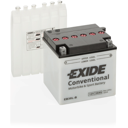 Аккумулятор мото EXIDE Conventional EB30L-B 30 Ah 300 A (165x130x176) 165x130x176