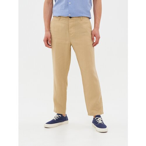 Льняные брюки прямого кроя United Colors of Benetton для мужчин 23P-4AGH55JU8-393-46