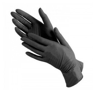 фото Перчатки смотровые Mercator Medical Nitrylex Black Protective Gloves