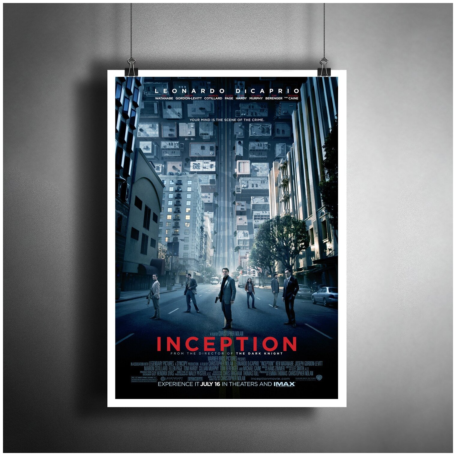 Постер плакат для интерьера "Фильм: Начало. Леонардо ДиКаприо. Inception"/ Декор дома, офиса, комнаты A3 (297 x 420 мм)