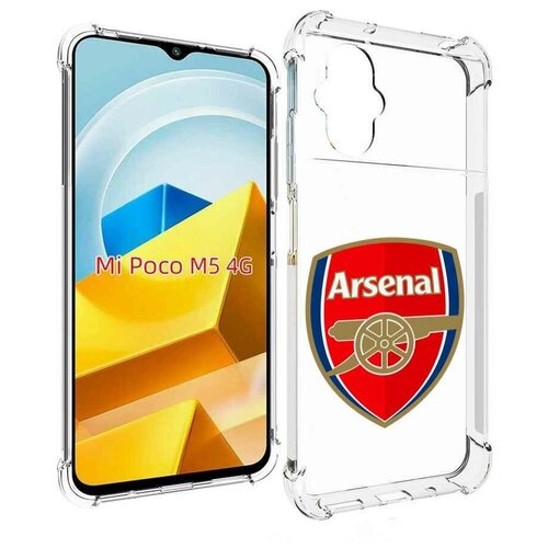 Чехол MyPads ФК Арсенал логотип для Xiaomi Poco M5 задняя-панель-накладка-бампер