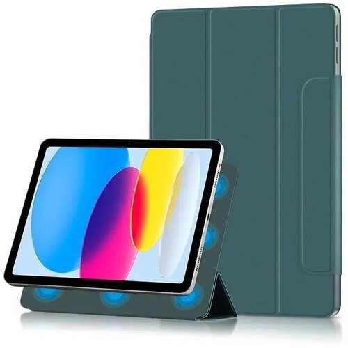 Чехол-книжка Comma Rider Series Double Sides Magnetic Case with Pencil slot для iPad 10 10.9 (2022) (Цвет: Dark Green) чехол книжка comma rider series double sides magnetic case with pencil slot для ipad 10 10 9 2022 цвет gray purple