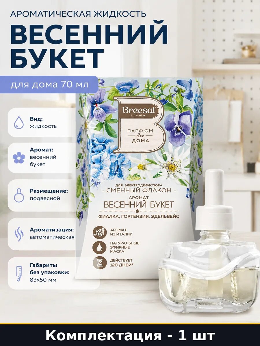 Ароматическая жидкость Весенний букет для дома 70 мл
