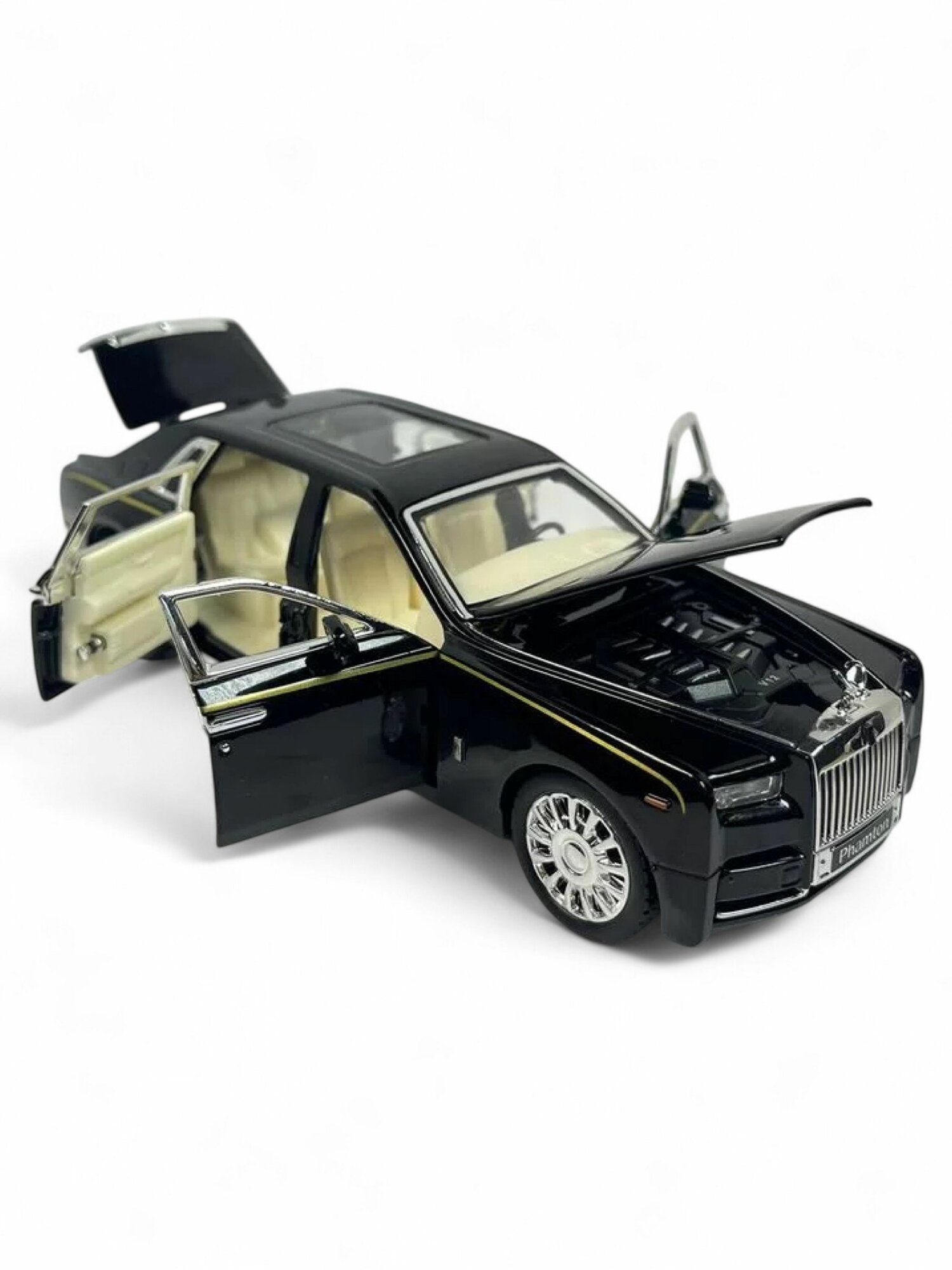 Модель машинки Rolls Royce Phantom инерционная, 1:32 черная — фото 1