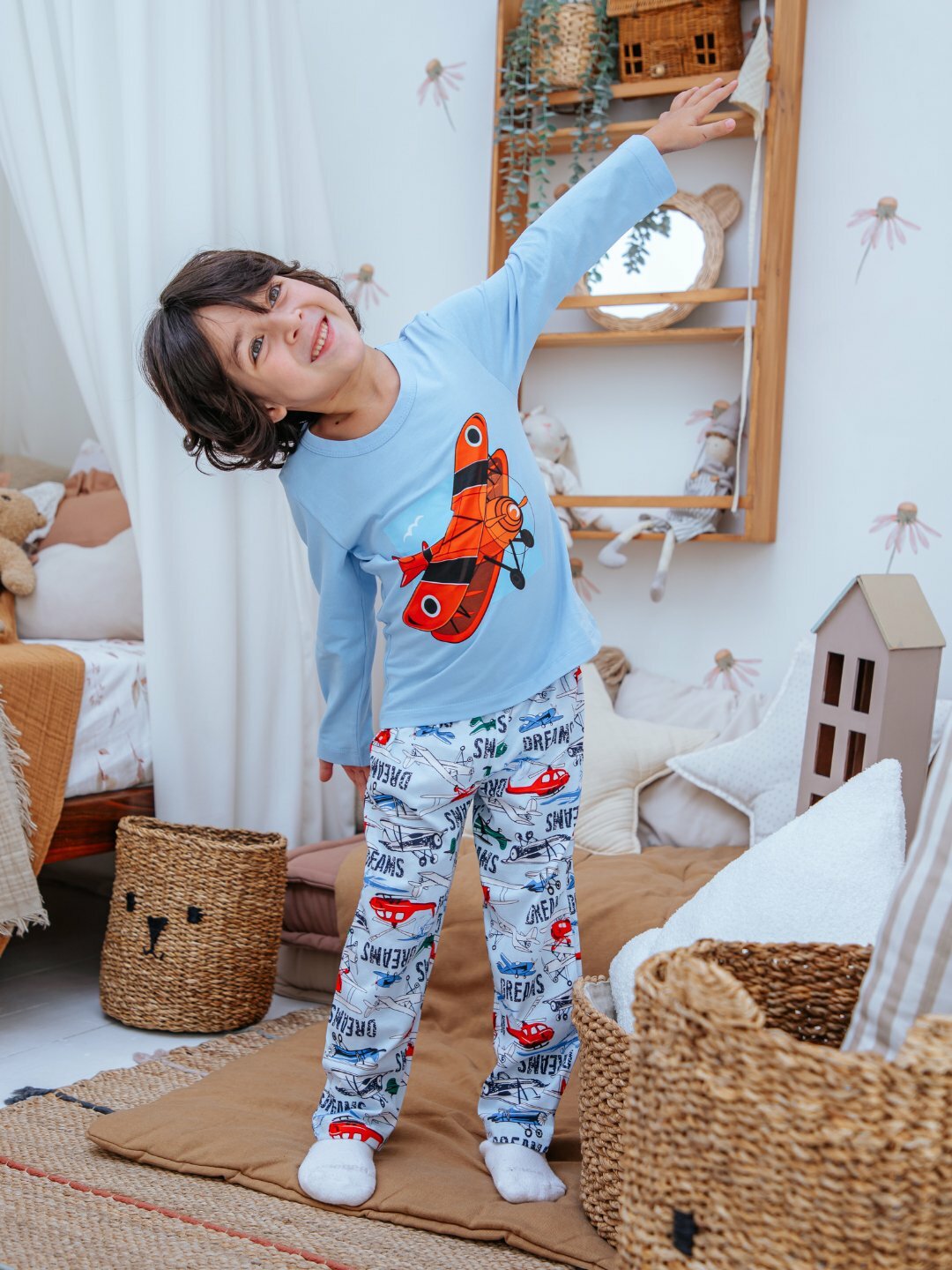 Пижама neo, размер 116, голубой — фото 1