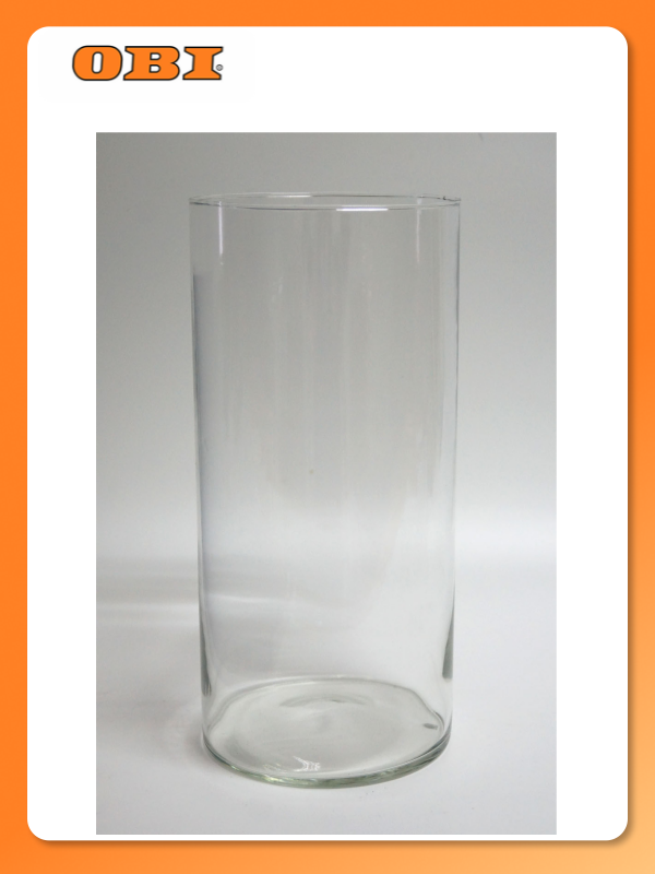 Ваза Evis Турку 250  цилиндрическая  прозрачная  стекло  25 см