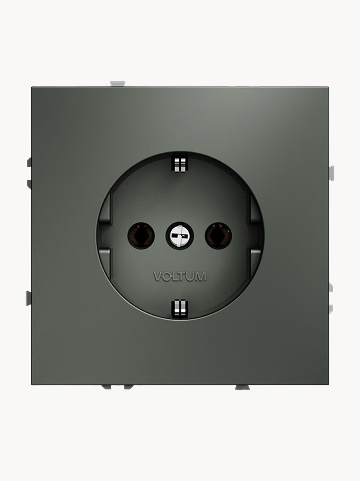 Розетка встраиваемая с заземлением VOLTUM S70 16А цвет титан VLS040106