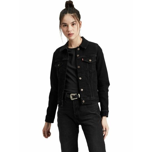 фото Куртка джинсовая levi's trucker, размер xs, черный