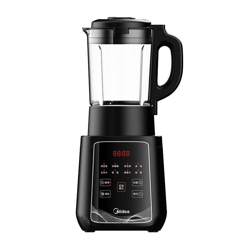 Блендер многофункциональный Midea MJ BL8068 бесшумный с таймером, черный, высокая скорость, большая