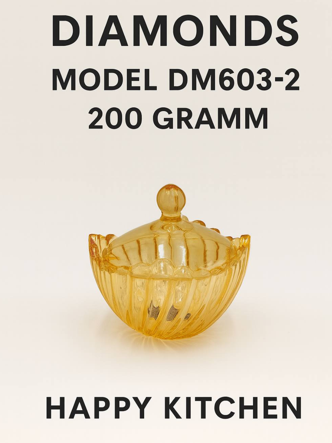 Стеклянная банка GOLD "Diamonds", для хранения, с крышкой, 200 мм, 650-750 гр