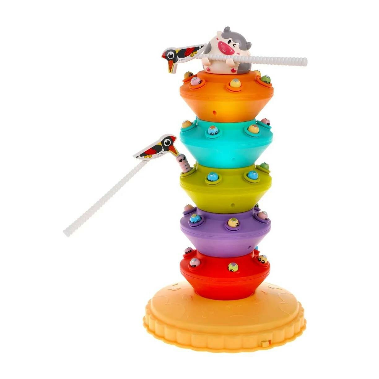 Игрушка-рыбалка "Коровка на Ферме" Жирафики, 2 удочки, мелодия, вращение башни, звуковые эффекты