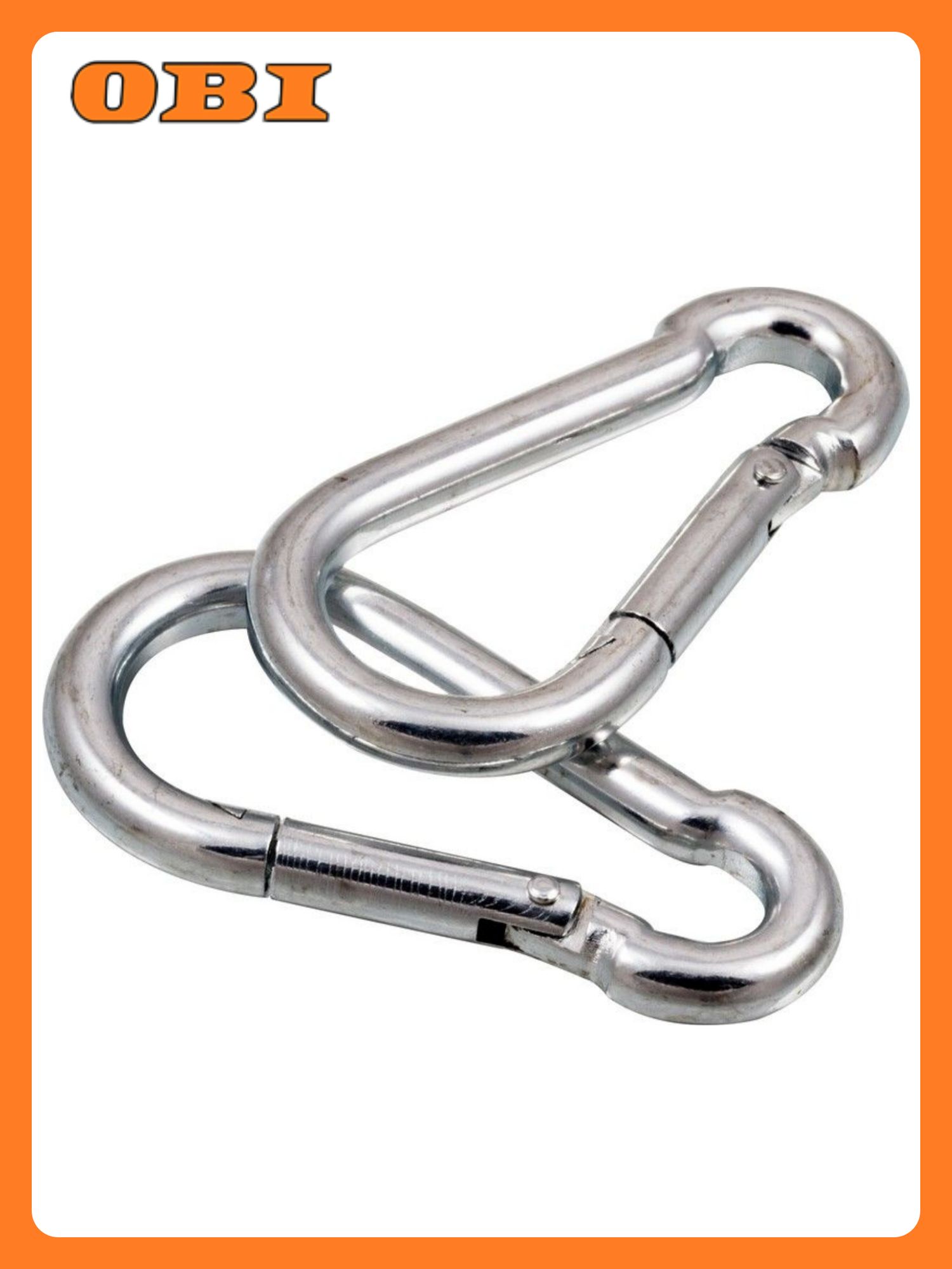 Комплект усиленных универсальных стальных карабинов Forceberg HOME & DIY 6 мм 2 шт