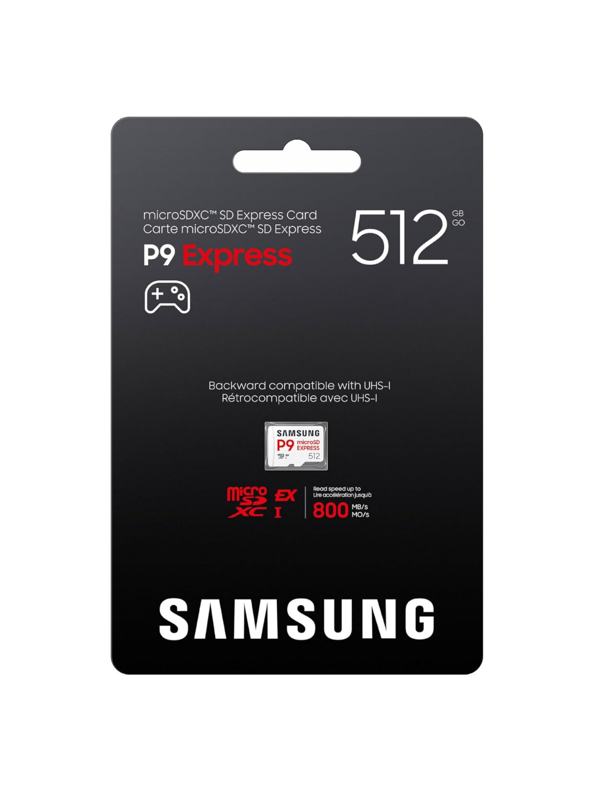 512 ГБ Карта памяти Samsung P9 Express microSD, до 800 МБ/с, MB MK512T/AM, совместима с Nintendo Switch 2 — фото 1