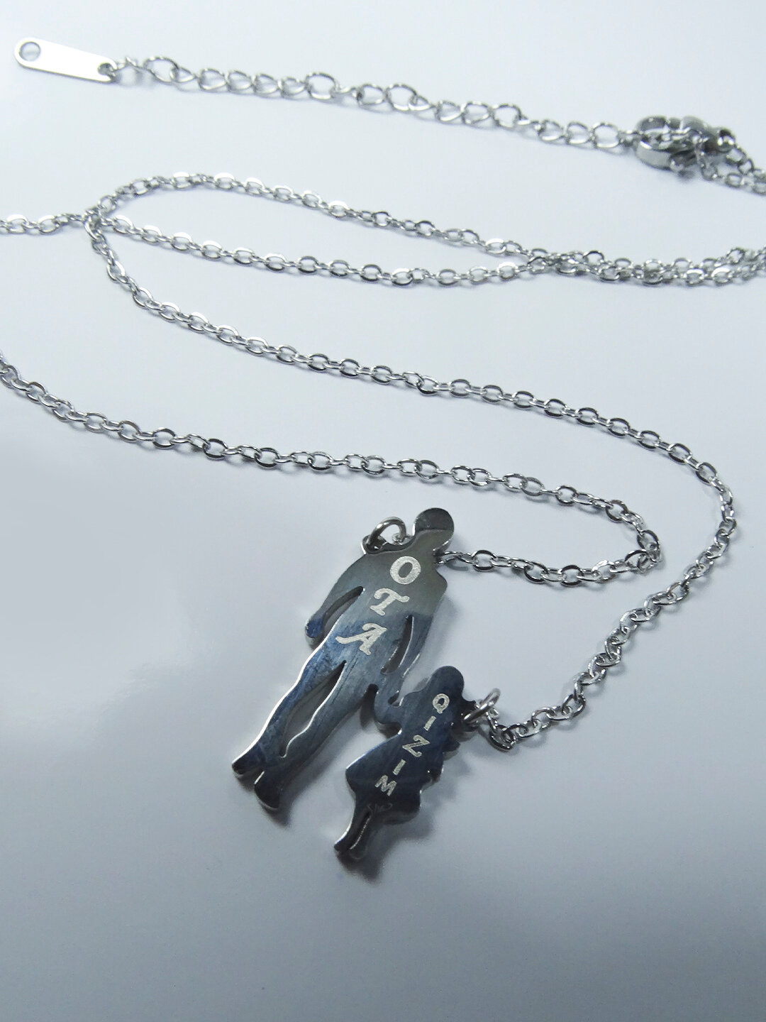 Цепь, 1 шт., длина 28 см, бесцветный, белый — фото 1