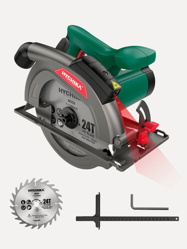 Изображение товара Электрическая циркулярная пила 1300 Вт, глубина пропила 0-65мм, HYCHIKA