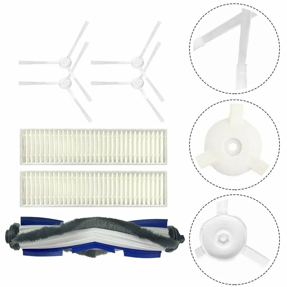 OZ-WDWM-Комплект фильтров боковой щетки-валика для пылесоса Rowenta ZR740003 Tefal Explorer 60 Series Sweeping Robot Vacuum Cleaner Accessories