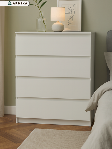 Изображение товара ARNIKA Комод с ящиками для хранения ширина 80 см, лдсп, белый