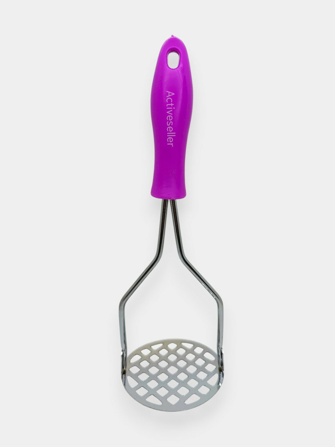 Толкушка, для пюре, из нержавеющей стали, с пластиковой ручкой