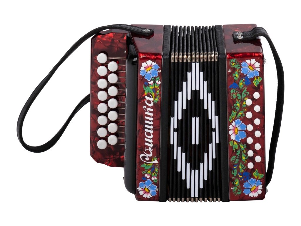 S20XL-C-BD Гармонь "Ромашка" 15х12-I, бордовая, Шуйская гармонь