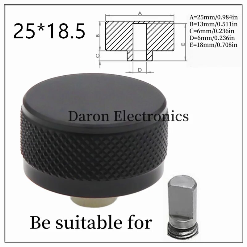 Кнопка регулятора громкости 25*18.5 Black mesh pattern D