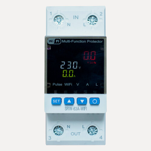 Изображение товара Реле контроля напряжения RUCELF SRW-63A-WIFI, однофазное, WiFi