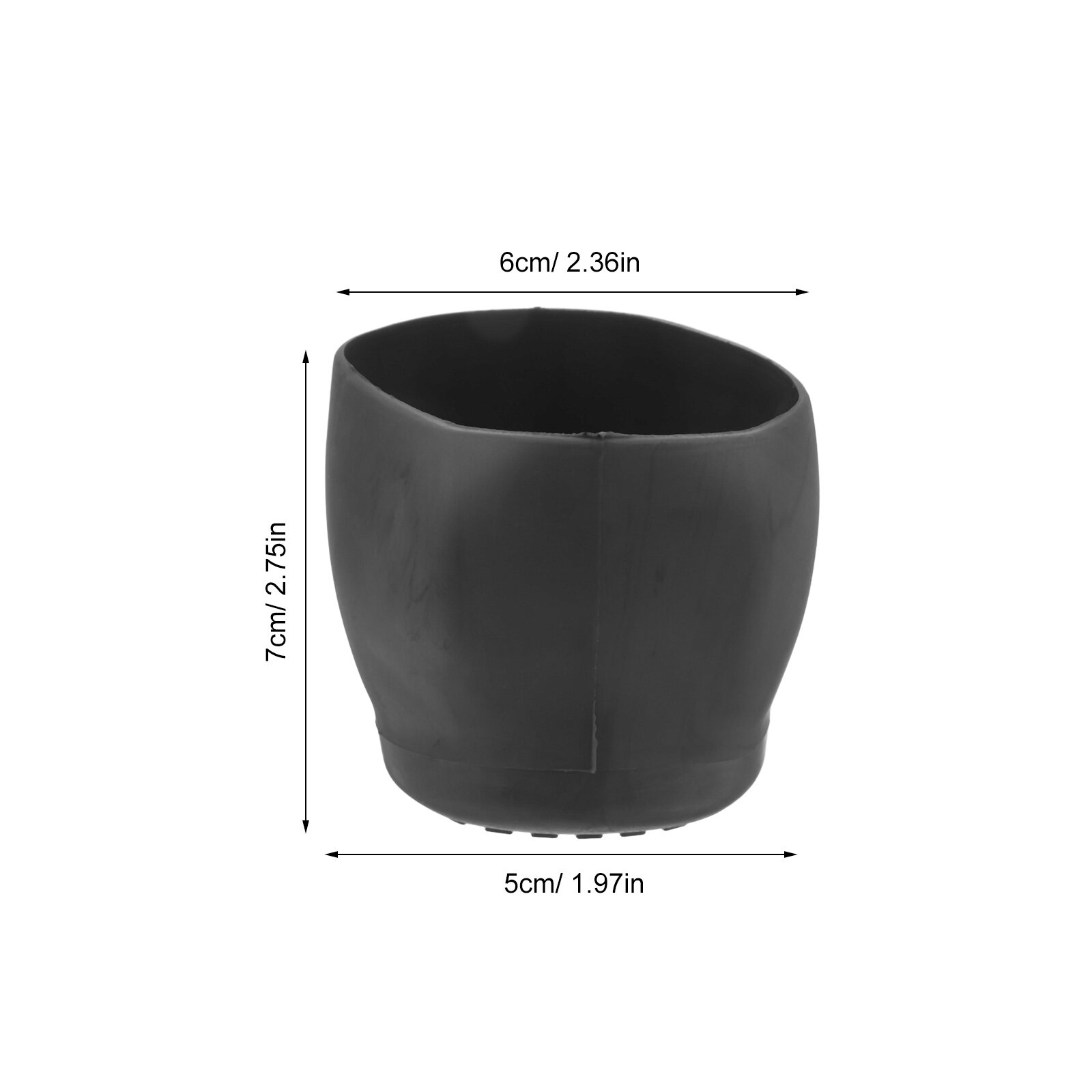 5 Штук Защитные Накладки На Ноги Стула Из Пластика Чёрного Цвета 5.50X4.50X4.50Cm