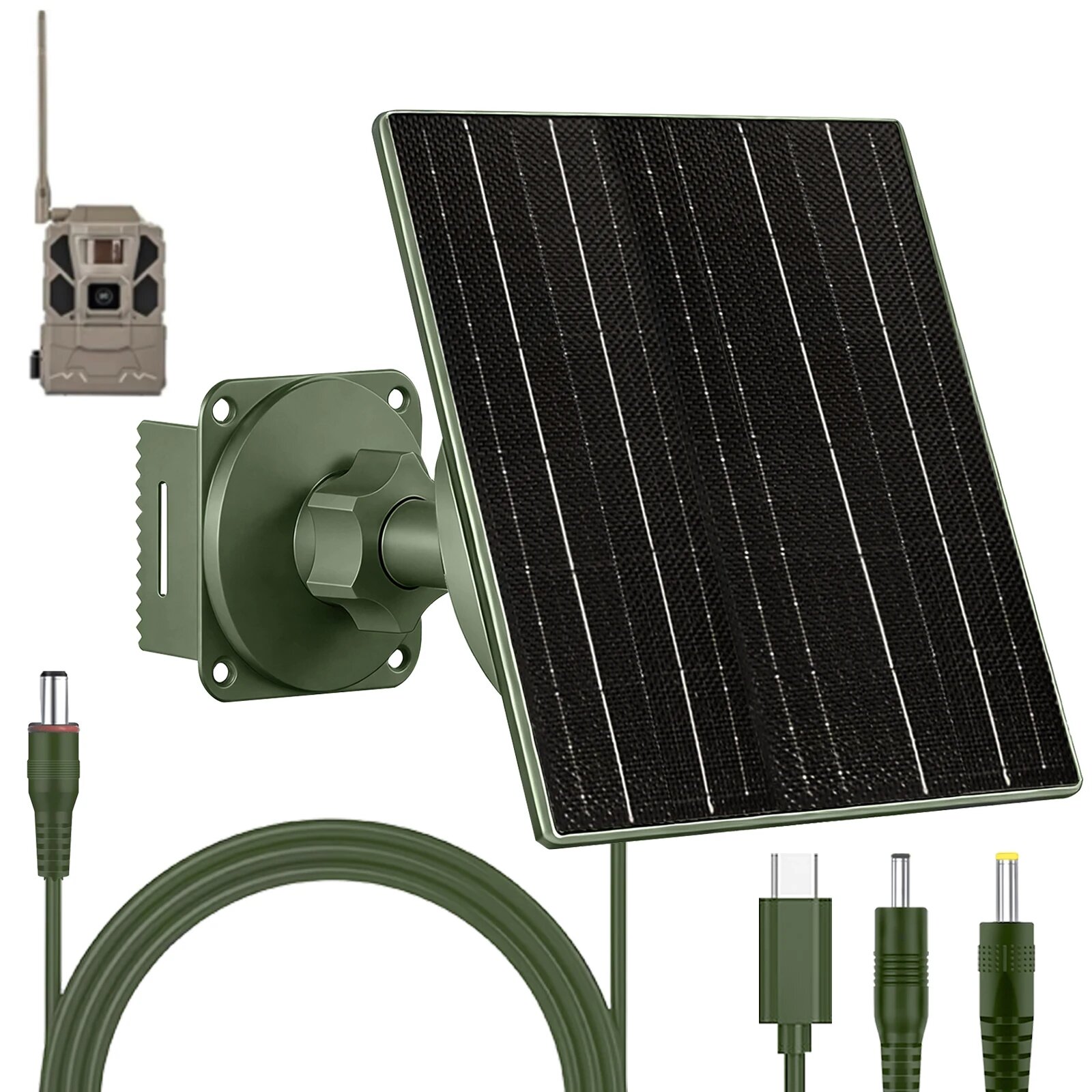 Солнечная панель 5Вт/10Вт с аккумулятором для охотничьей камеры 5W Solar Panel